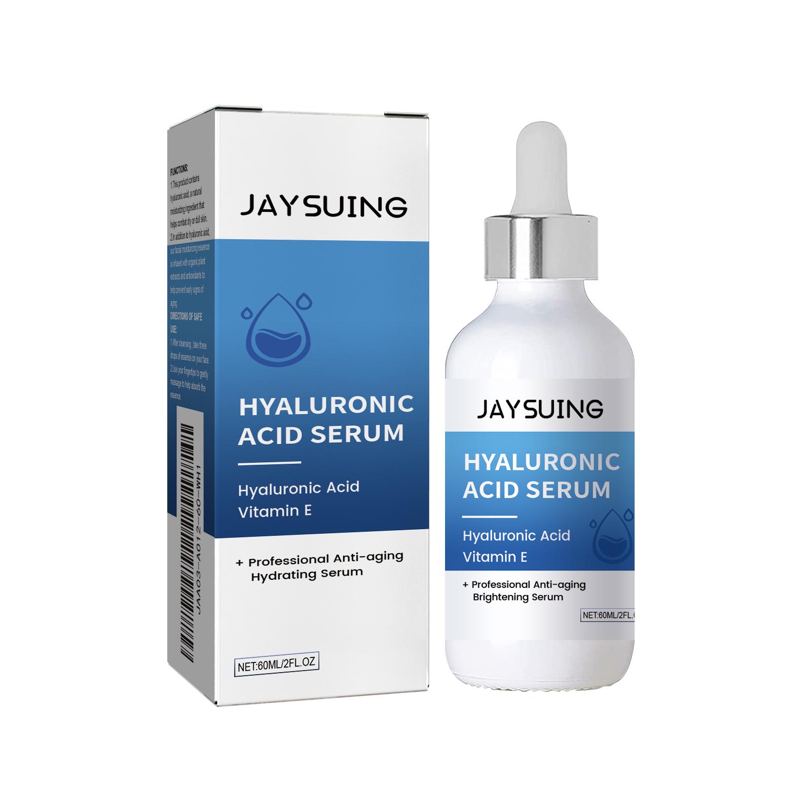 

Jaysuing Hyaluronic Acid Serum Nourishes and firms skin Hydrates and moisturizes Improves skin condition For facial use 60ml