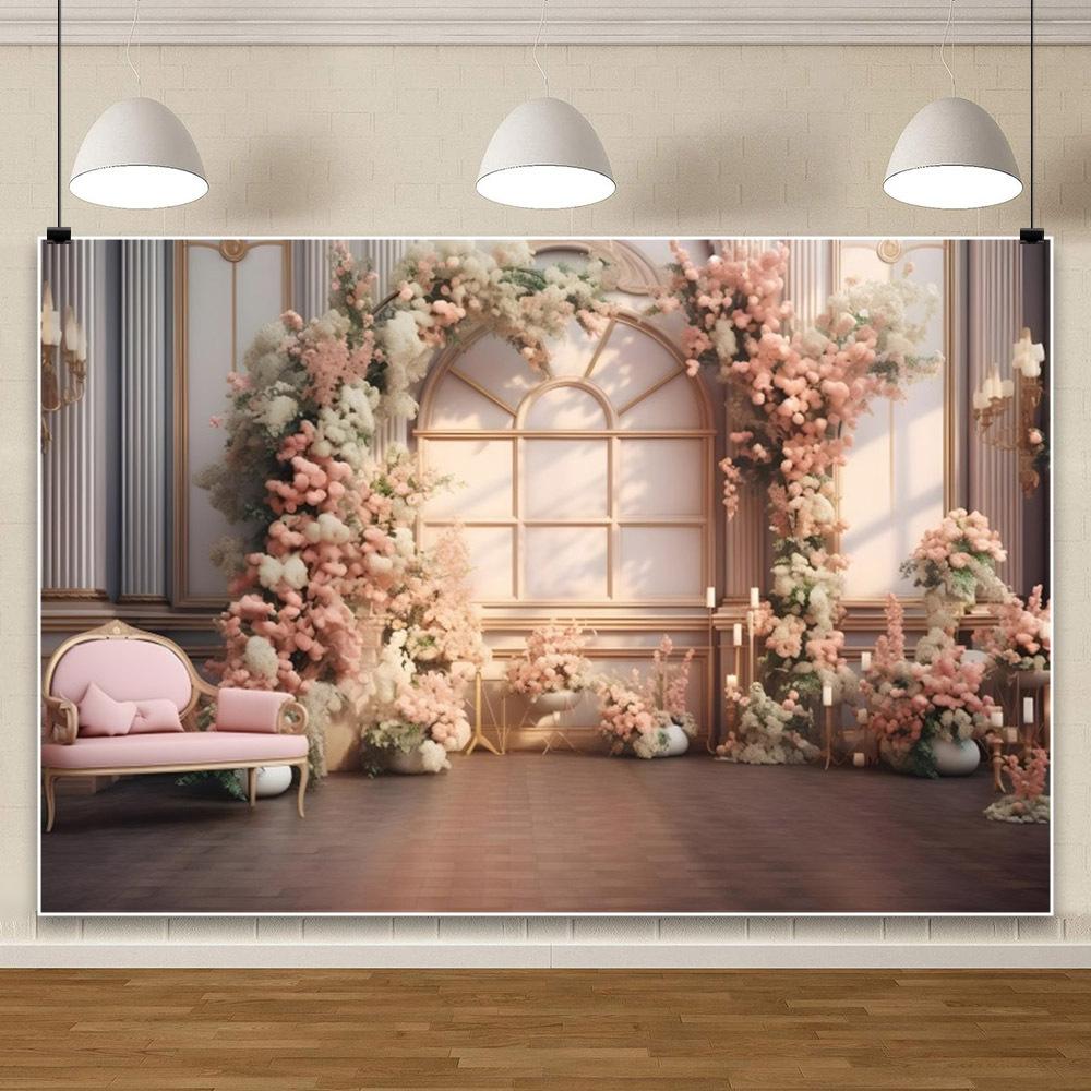 Floral Arch Adult Birthday Wedding Maternity Art Portrait Decor Backdrop Baby Shower Wedding Dress Photography Studio Prop