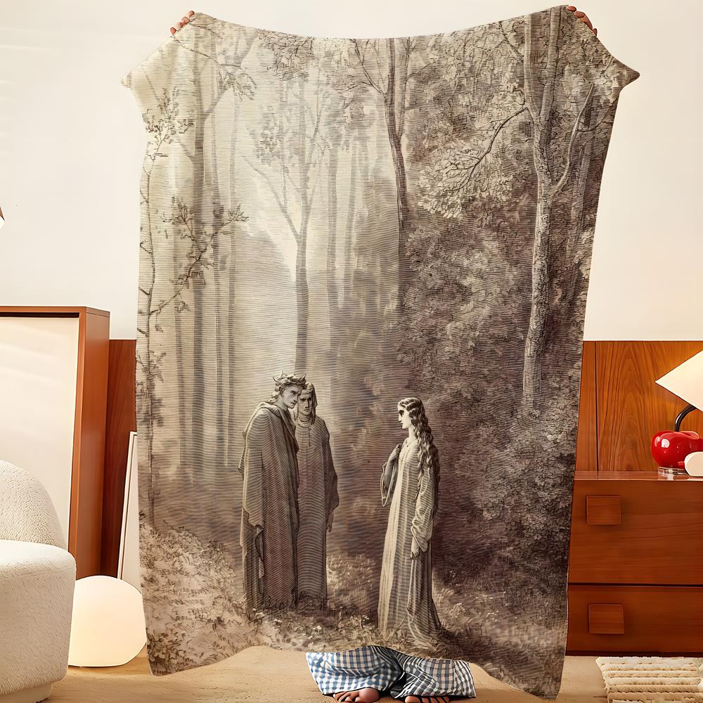 Artist G-Gustave D-Dore Throw Flannel Throw Blanket, Lightweight Cozy, Durable Washable cute Cool