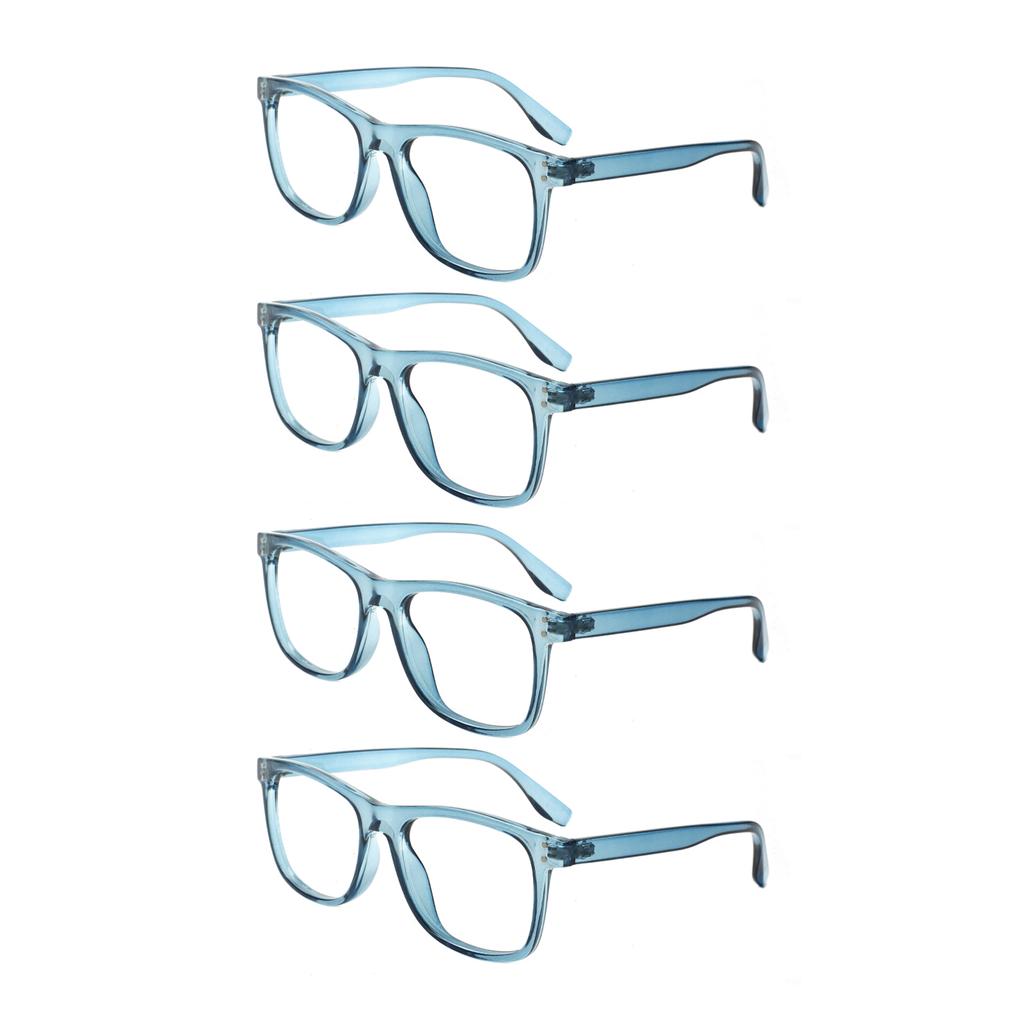 TUREZING Presbyopia Eyeglasses Ornamental Diopter Eyeglasses for Ladies and Gentlemen Square Shaped Super Lightweight Flexible Spring Hinge