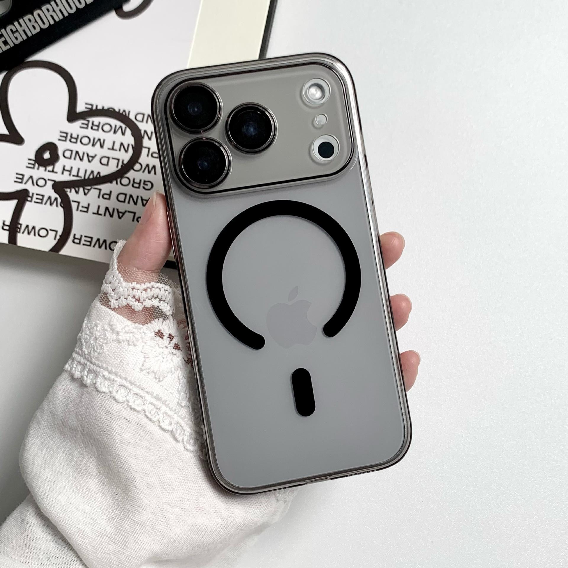 

For IPhone 17promax High Permeability Magnetic Phone Case for Apple 16 with Lens Film 15 Non Yellowing Hardened Case For iPhone12Promax