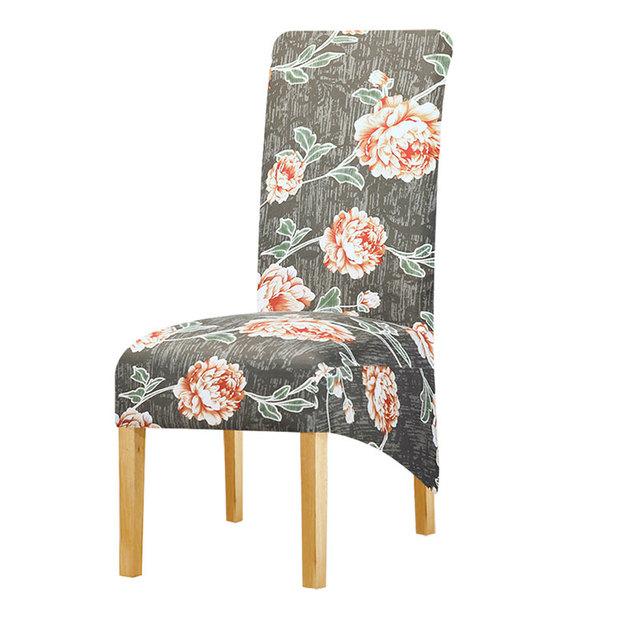 Bedruckte Stretch-Stuhlbezüge in großen Größen, Schonbezüge mit langer Rückenlehne, Sitzbezüge für Esszimmer, für Zuhause, Restaurant, Hotel, Party, Hochzeit, Bankett
