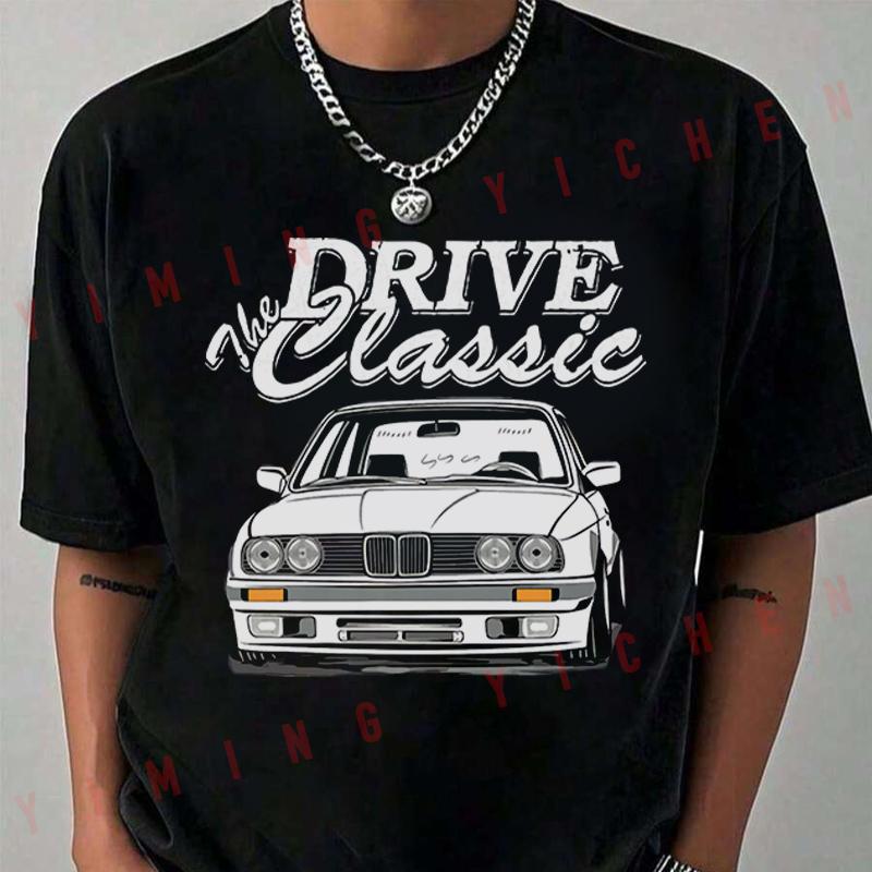 Drive Classic Print T-Shirt Moto Riders Summer Men's Casual O-Neck Tops Tee 2026