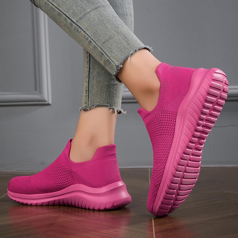 Women’s Moccasins Loafers High-top Casual Slip on Walking Shoes Summer Men’s Slip-ons Lightweight Socks Shoes for Mother Large Size 36-45