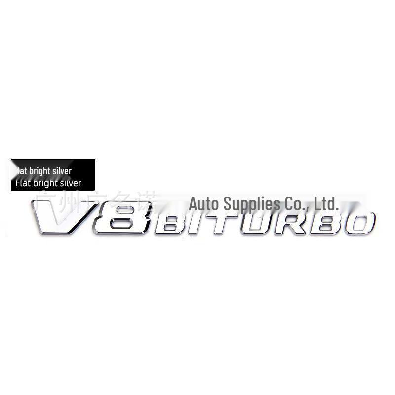 Kompatibel mit Mercedes V8 Turbo Kotflügel-Emblem | V6 V8 V12 Biturbo Twin-Turbo Heck-Emblem.