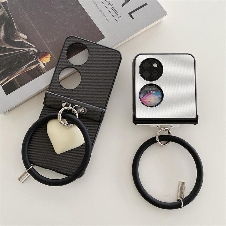 Niche love portable leather case for Pocket S folding screen Huawei P50 treasure box retro wristband protective cover