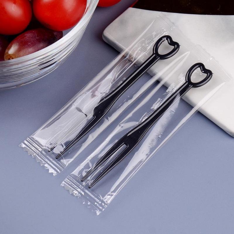 

200 шт. Мини-вилка для фруктов, закусок, торта, десерта, для дома, для обеда, пластиковая, для еды, для фруктов, зубочистка, для ланч-боксов бенто, для украшения вечеринки 200pcs