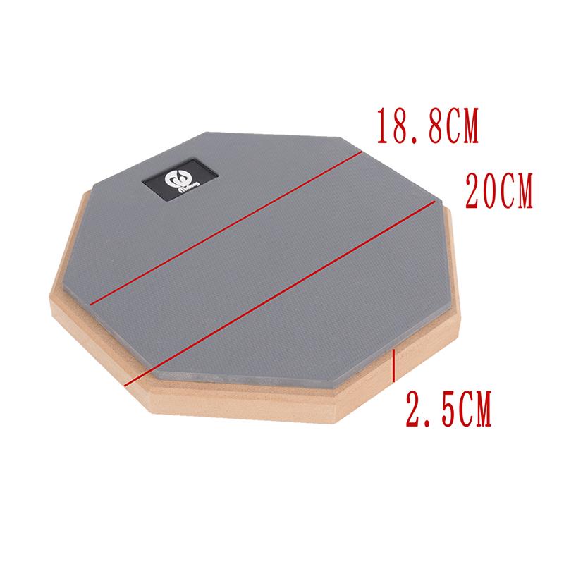 8 Inch Rubber Wooden Dumb Drum Practice Training Drum Pad Music Instruments