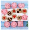 8Pcs Sandwich Jam Biscuit Mold Chocolate Sauce Cookie Cutouts Fudge Pastry Baking DIY Mold