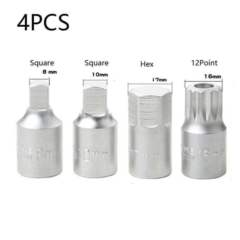 M16 H17 S8 S10 Oil Sump Drain Plug Socket Wrench 3/8'' Drive Auto Repairing Transmission Gearbox Screw Wrench Car Repair Tool