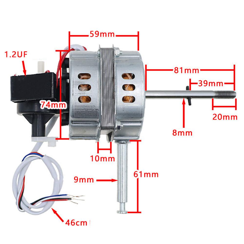 FT-30 Replacement Electric Motor for 12-inch Table and Floor Fans with 1.2uF Starting Capacitor and 46cm Cable