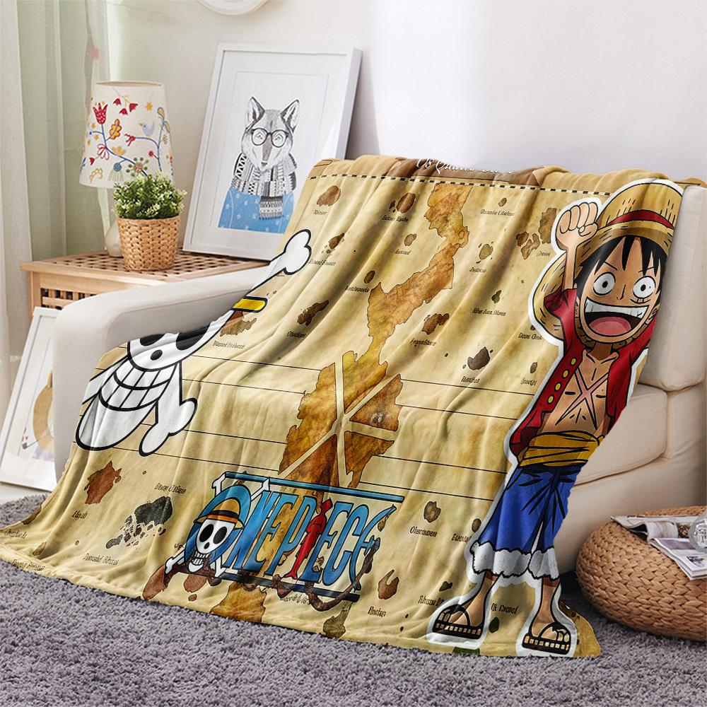 1pz Una Pezzo Monkey D Luffy Coperta in Flanella Fantasia Adatta a Tutte le Stagioni per Arredamento Casa Calore e Comfort Regali Regalo Festivo