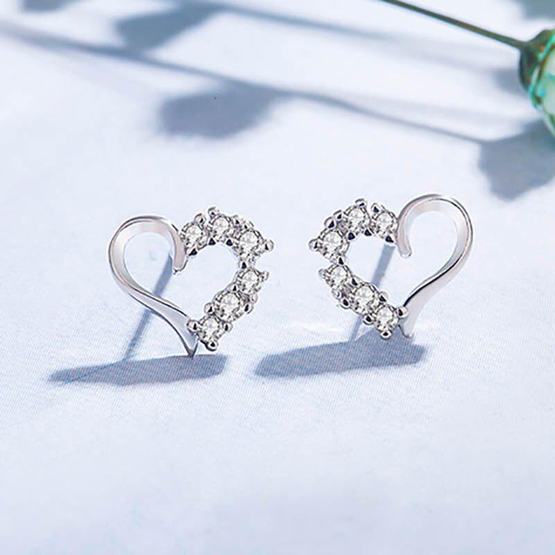 

Серебристые серьги Lindon в форме сердца для женщин, модные изящные украшения, женский аксессуар, милые подарки, цвет розового золота для свиданий