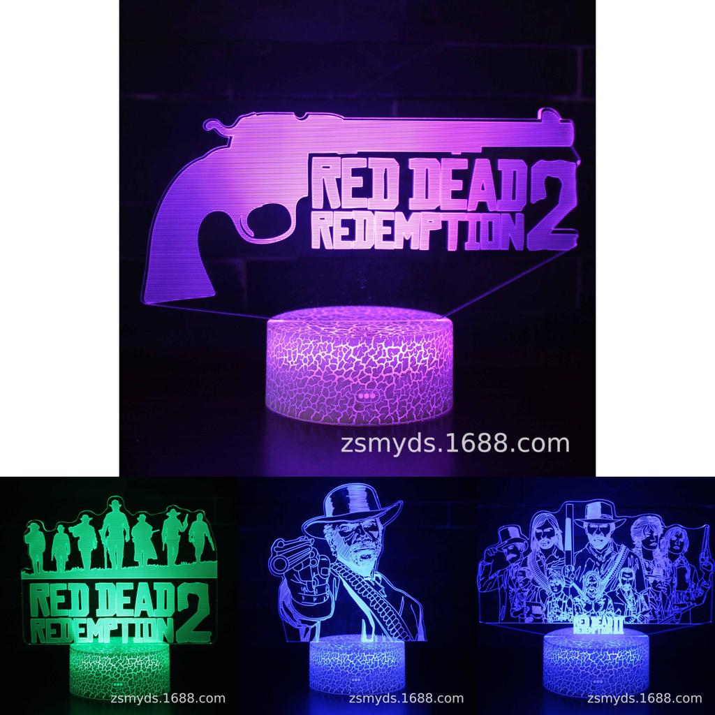 Creative 3d Colorful Touch Led Night Light For Wild West Game Series Perfect Gift