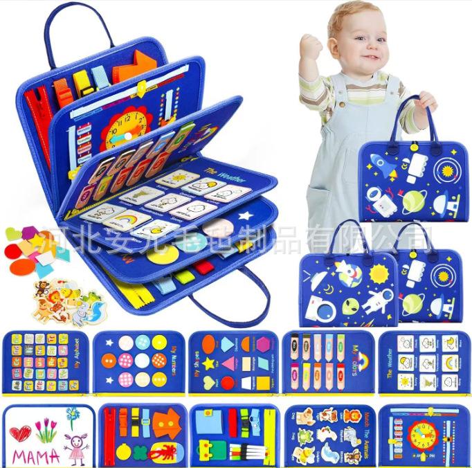 Felt Busy Board Educational Toy for Toddlers - Early Learning and Teaching Aid