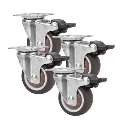 Universal Roller Wheel Soft Rubber Wheel 1/2 Inches For Platform Trolley Chair Accessory Swivel Caster 4Pcs Furniture Caster