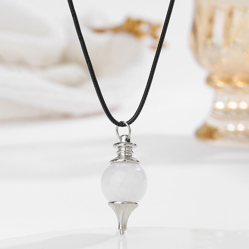 Natural crystal pendant, amethyst, spherical spirit pendant, Bohemian necklace, jewelry