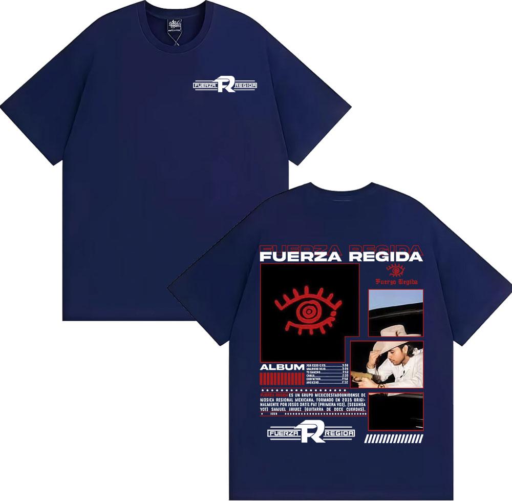Fuerza Regida 111XPANTIA 2025 Album Tshirts Men Women Hip Hop Punk Style Oversized T Shirt Cotton 100 Short Sleeve Tshirt Tops