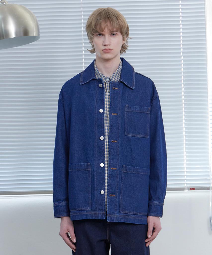 Tony Lawrence Oversized Indigo Denim Work Jacket