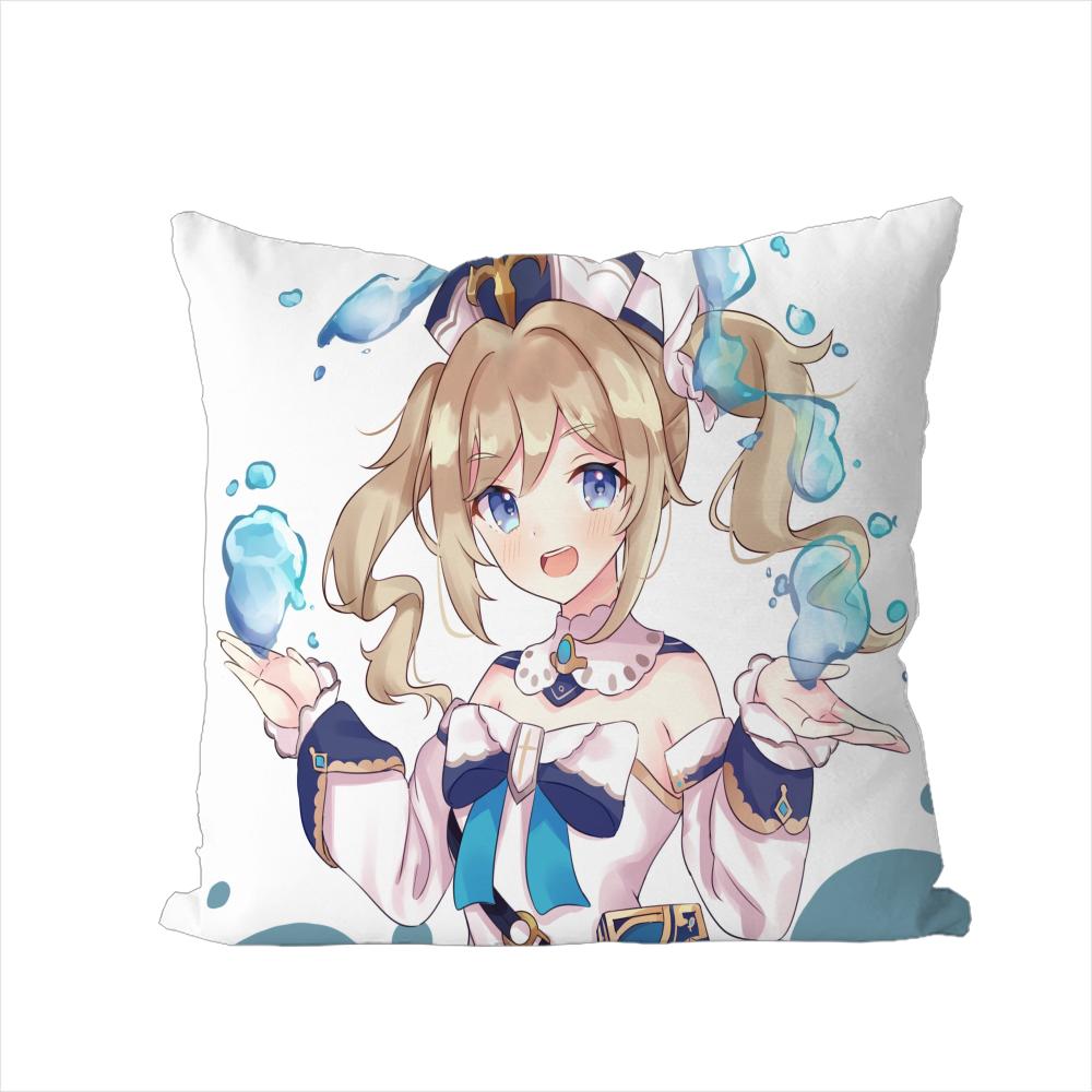 Genshin Impact Pillow Case For Car Sofa Decorative Home Doublesided Print Plush Square Throw Pillow Cushion Cover