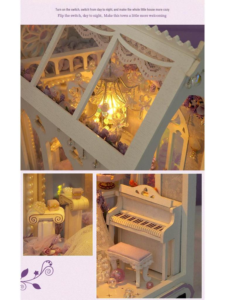 Tianyu TC21 Eternal Fragrance DIY Miniature House Bookend - Creative Handmade Assembly Model for Qixi Birthday Gift