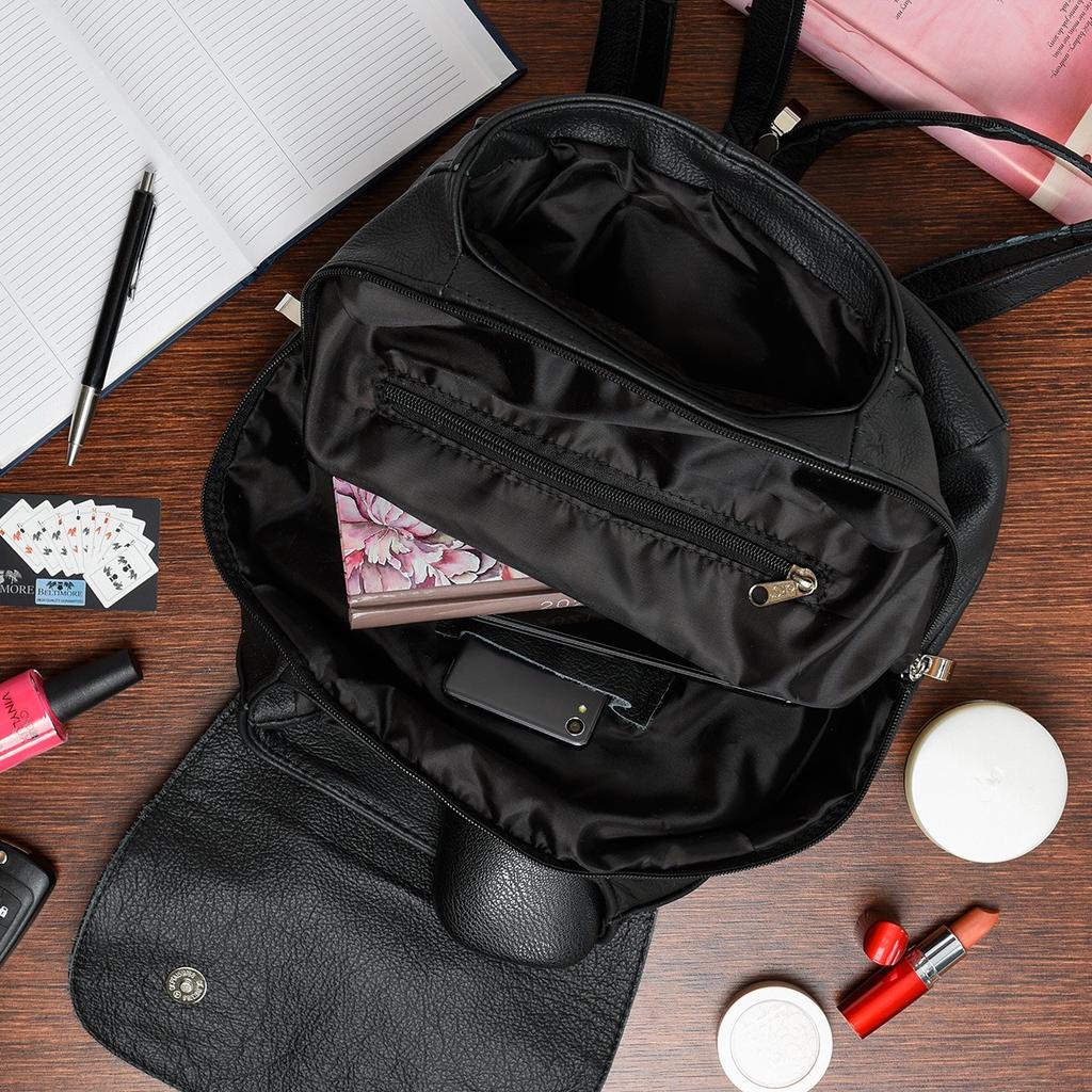 Beltimore Women's Leather Triangle Backpack Roomy