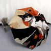 1pc Japanese Cat Moon Night Flowers Umbrella with Plastic Handle,Suitable for All Seasons Home Travel Outdoor UmbrellaDD637