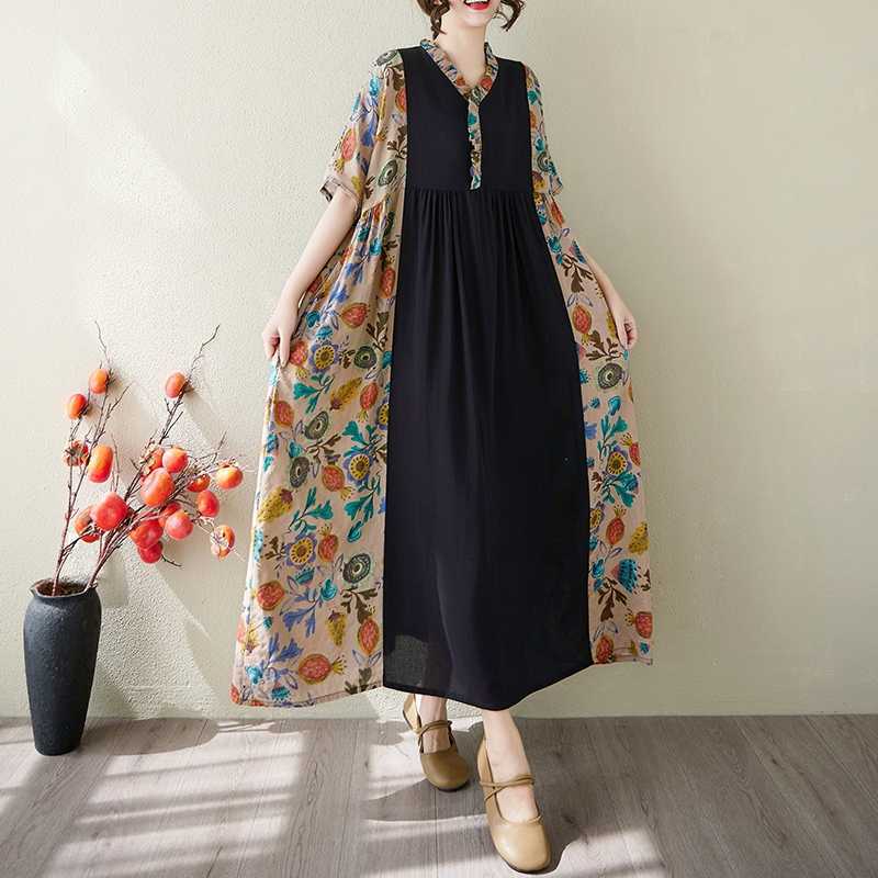 

Женское длинное платье, устойчивое к сминанию Large size average size