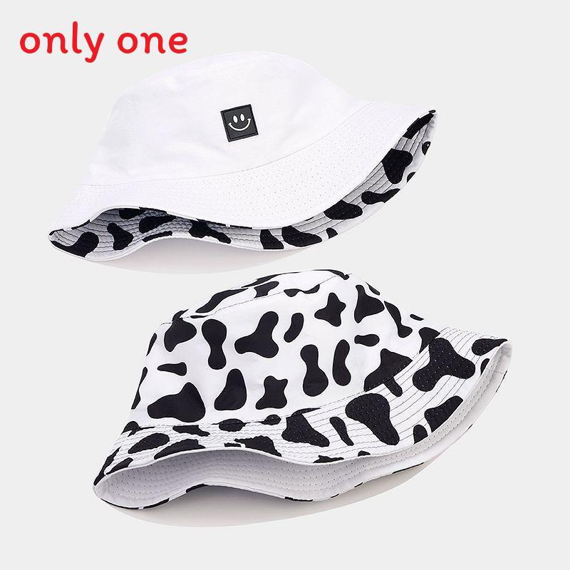 Unisex Cotton Cow Pattern Print Sun Hat With Sunshade And Antiinsect Function For Beach And Outdoor Activities