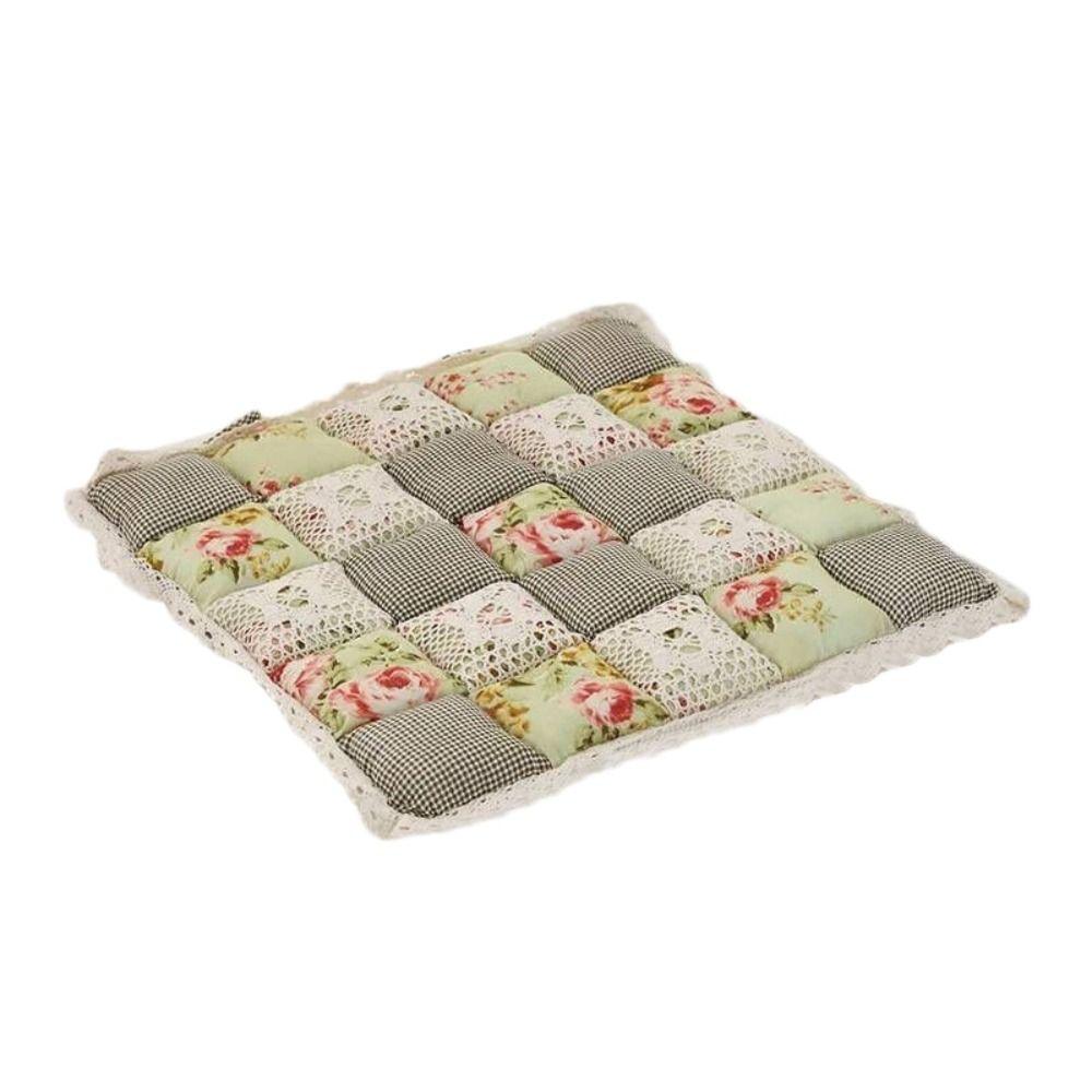 Square Cotton Chair Pad Thicker Seat Cushion Soft Flower Style Chair Cushion  Home