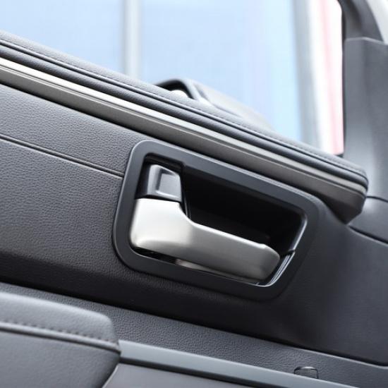 Matte Black ABS Inner Door Bowl Trim Panel For Toyota Tundra/Sequoia 22-24