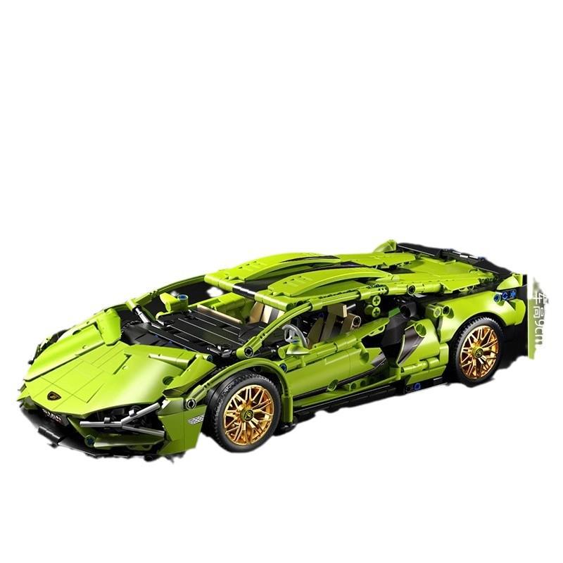 Little Green Bull 1:14 Smart Building Block Compatible with Lego Double Speed Racing Series Panamera Formula