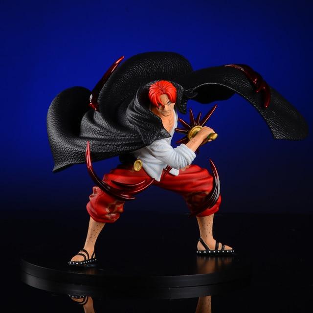 18cm One Piece Shanks Anime Figure Four Emperors Red Haired Shanks Action Figure Adult Collectible Model Doll Toys Gift