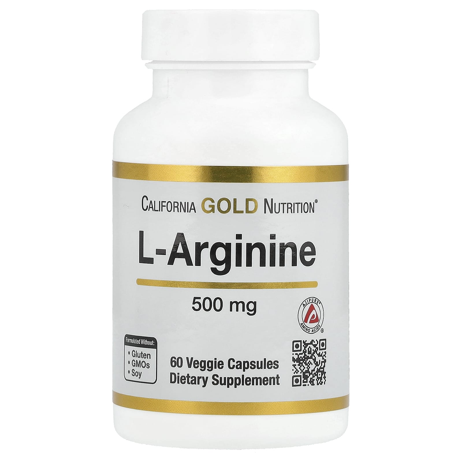 

California Gold Nutrition, l-Arginine, 500 mg, 60 Veggie Capsules