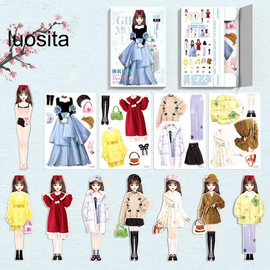 Magnetic Princess Dress Up Paper Doll, Pretend Play Toy, Smooth Burr-Free, Encourage Creation, Funny Clothes Dress Up Puzzle Game