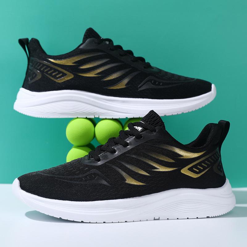 Men's shoes 2024 new fashion mesh shoes casual running shoes men's trend fly-woven breathable soft-soled sneakers