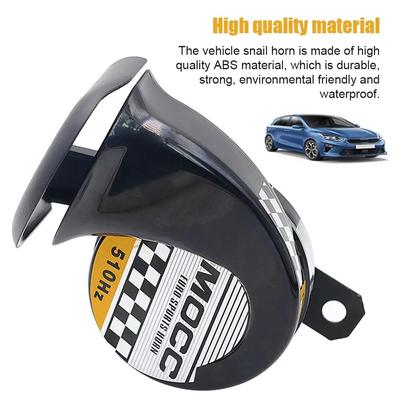Buzina de ar de caracol 12V à prova d'água Buzina de ar para motocicleta Super alto 130dB 510hz Buzina de caracol elétrica para carro, motocicleta, caminhão, veículo