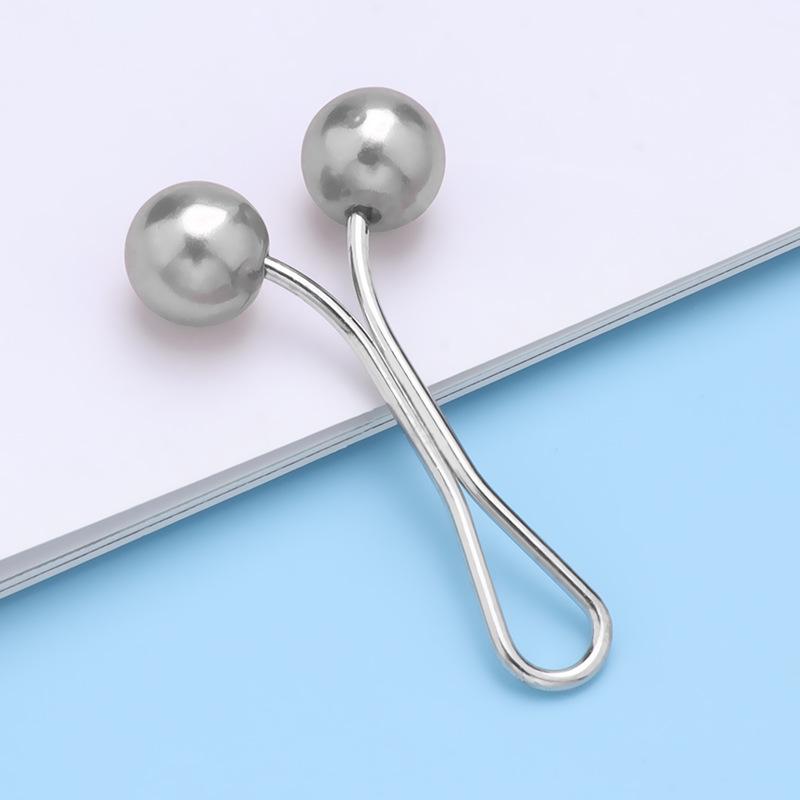 Colorful Metal Bead Headscarf Clip - U-shaped, Multifunctional Fashion Accessory