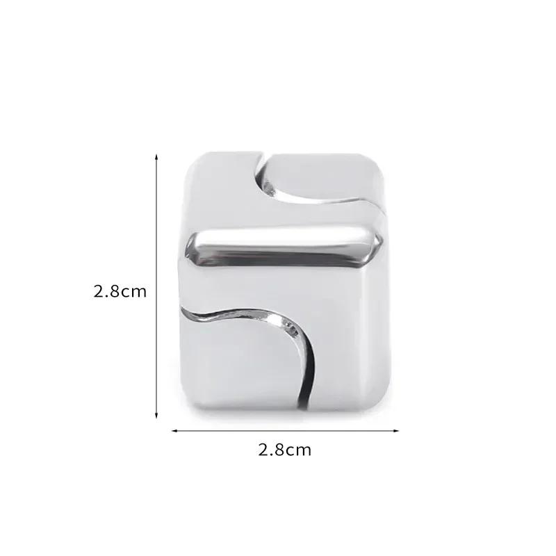 Metal Cube Rotating Fingertip Gyroscope Fidget Anti Stress Toys Adult Offi Home Travel Portable Spinner Toys Christmas Gifts