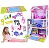 Jokomisiada Wooden Dollhouse with Furniture