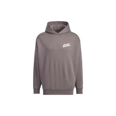 adidas Felpa con cappuccio grafica da basket Felpe unisex Grigio antracite JE3504