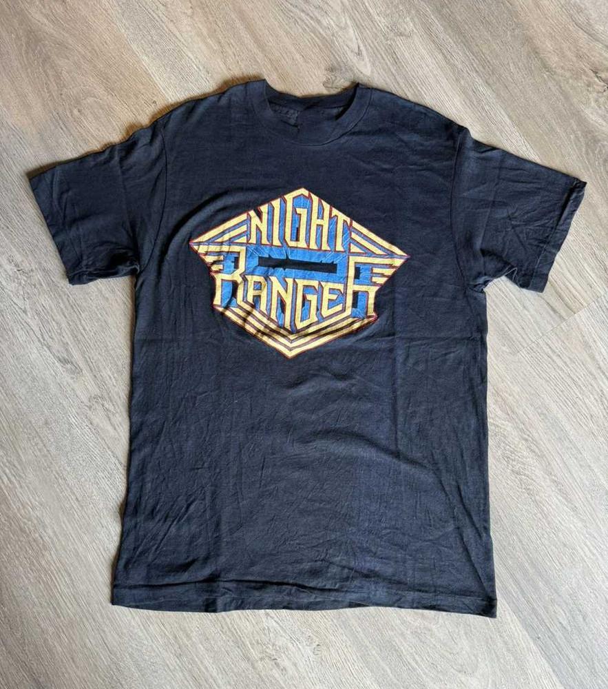 Rock Band Night Ranger dawn patrol tour T-Shirt Black Cotton RI_025 Unisex T-Shirt L