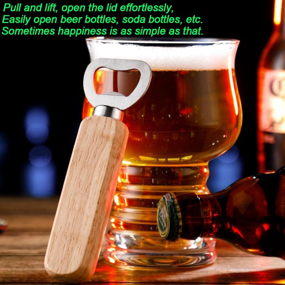 1/2/5 Stück Holzgriff Bierflaschenöffner Kommerzieller Holzflaschenöffner Edelstahlflaschenöffner Kreativer Flaschenöffner