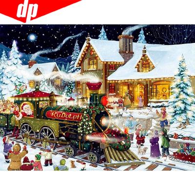 5D DIY Christmas Diamond Embroidery Scenic Cross Stitch Diamond Painting