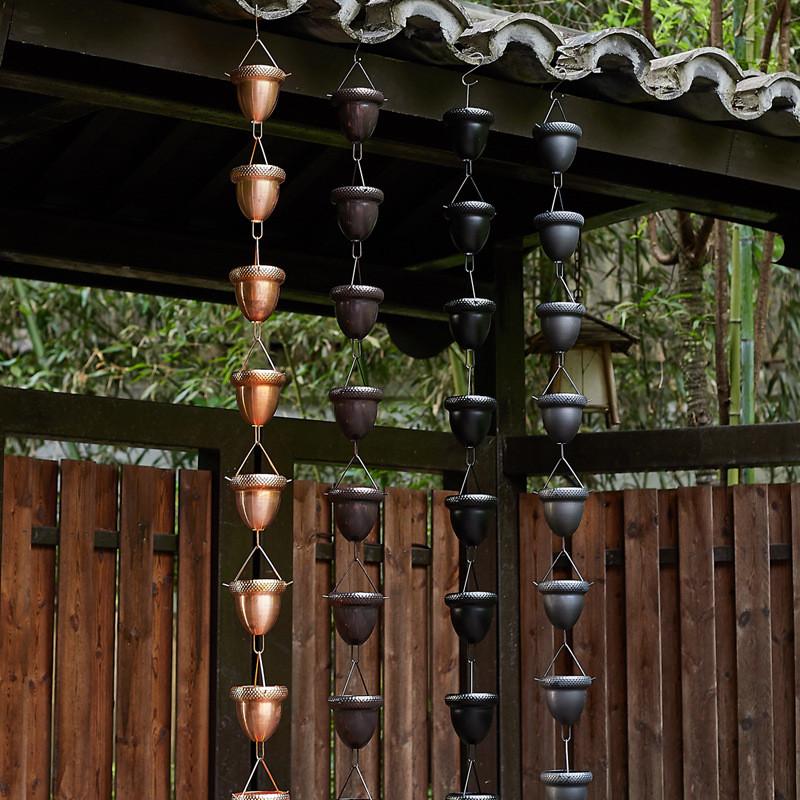 Alloy Copper Aluminum Acorn Rain Chain Outdoor Garden Rainwater Tool Management