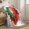 Portugal Flag Splash Designed Flannel blanket for bedroom, living room, sofa, and nap