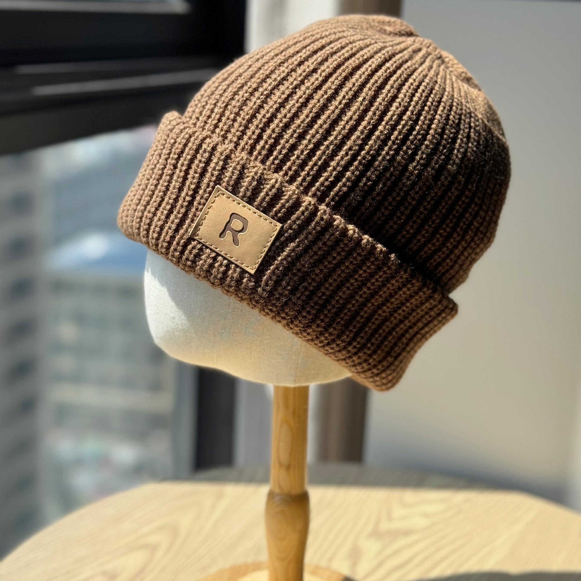 

Европейские и американские модные вязаные шапки, трендовые бренды, повседневные шерстяные шапки в корейском стиле, мужские теплые и холодные шапки, утолщенные one size