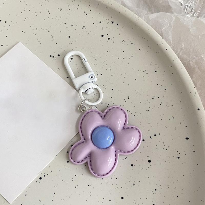 1PC Flower Keychain Decoration Plastic Gift DIY Design Pendant Creativity Lobster Buckle Party Keychain Marker