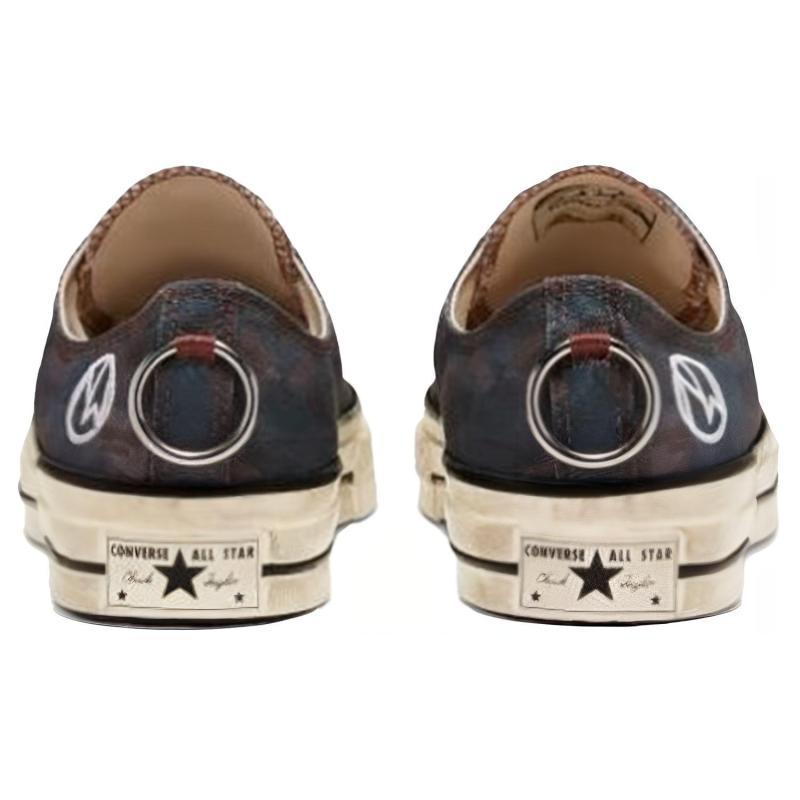 Converse 1970s Canvas Non-slip and Abrasion Resistant Low-Top Board Shoes Unisex Camouflage Black