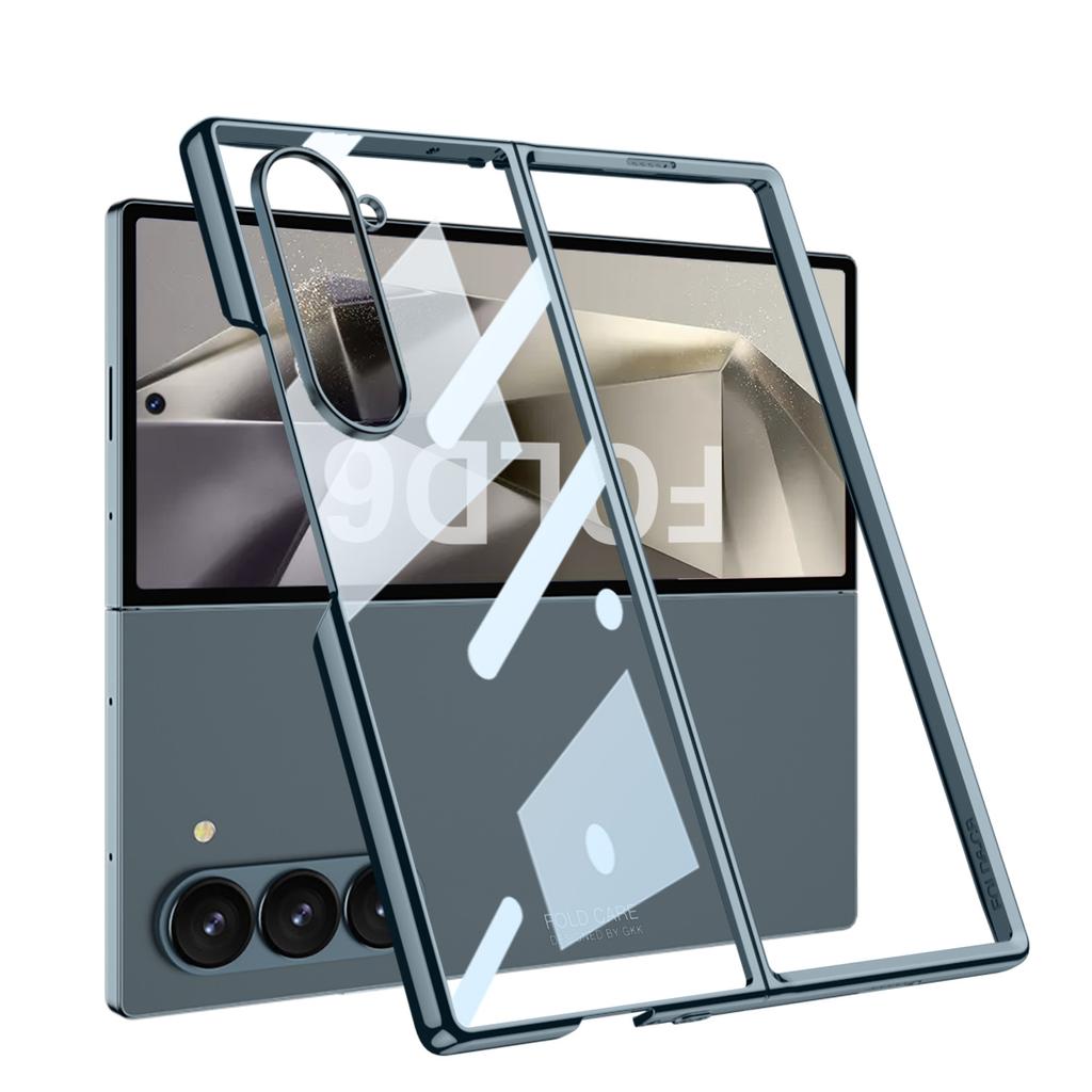For Samsung Galaxy Z Fold 6 Case Luxury Ultra Thin Electroplated Transparent Shockproof Protection Hard Back Cover Accessories